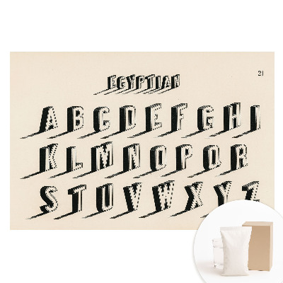 Papier peint photo imprimé sur tissu non tissé Alphabet rétro stylisé