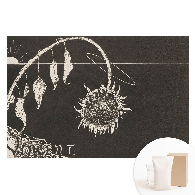 Papier peint photo grand format pour le mur tournesol fané nostalgique vintage