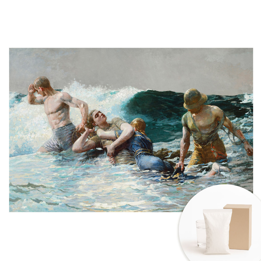 Papier peint photo sur tissu non tissé Lutte spectaculaire contre les vagues de la mer