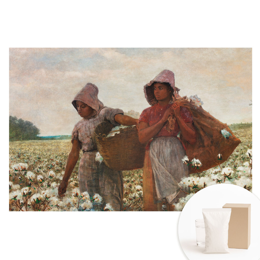 Papier peint photographique intissé champ de coton rustique