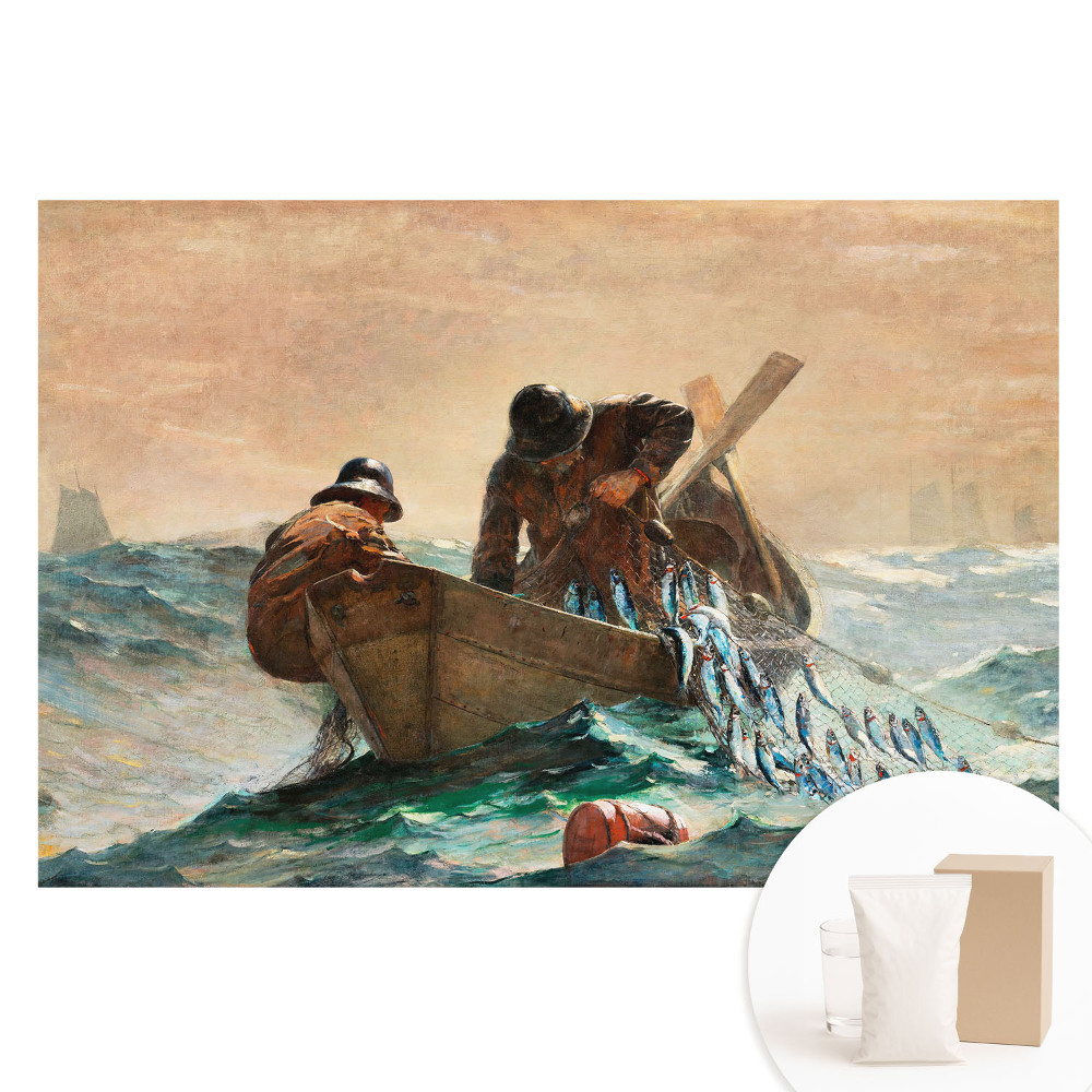 Papier peint photo grand format pour le mur Pêcheurs en pleine mer déchaînée