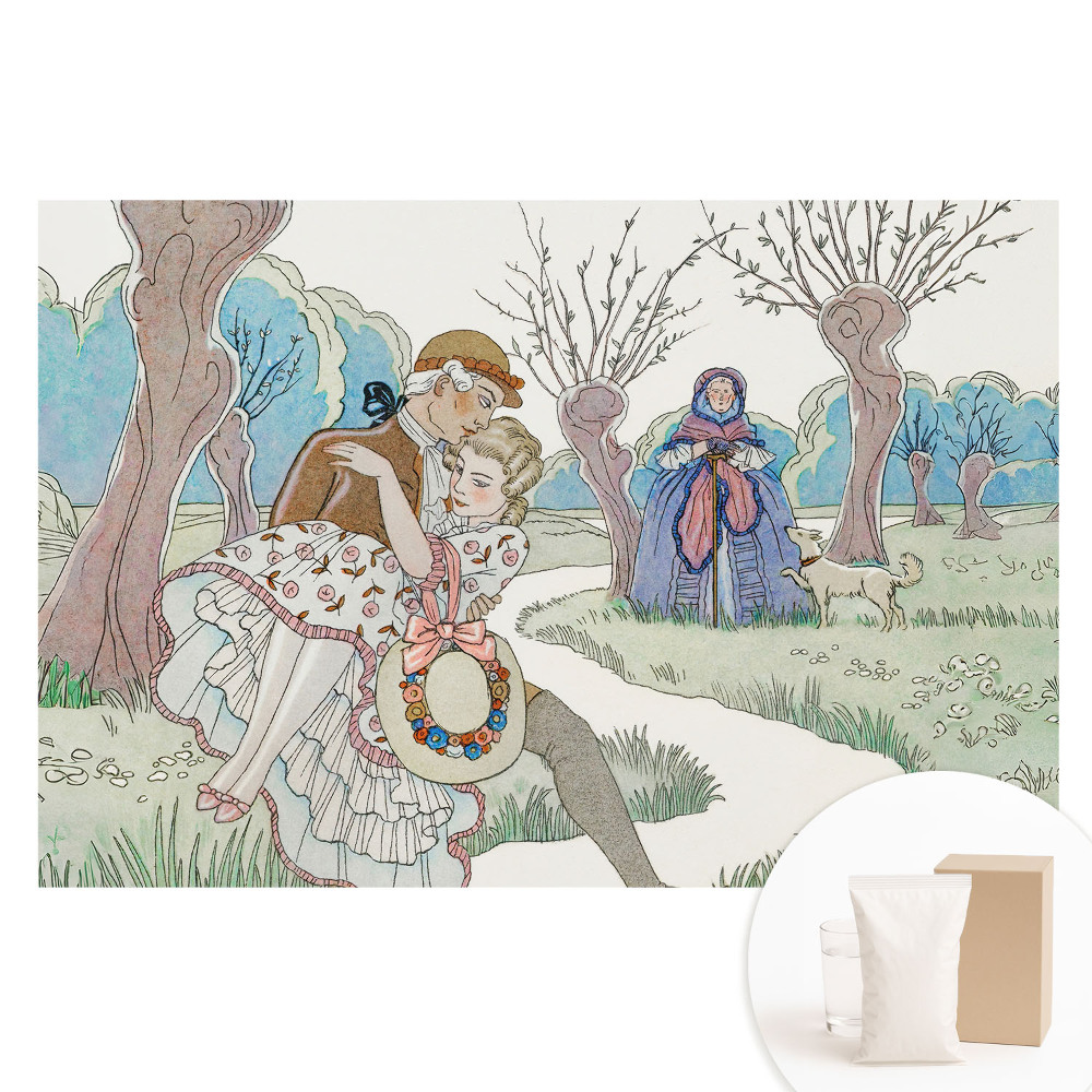Papier peint photo grand format Promenade romantique parmi les arbres