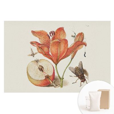 Papier peint intissé Fleurs, insectes, fruits, harmonie de la nature