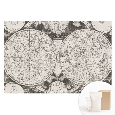 Papier peint panoramique intissé Cartographie rétro des constellations historiques