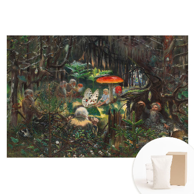 Papier peint photo sur tissu non tissé Paysage forestier style magique