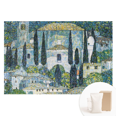 Papier peint panoramique intissé Ville méditerranéenne fleurie