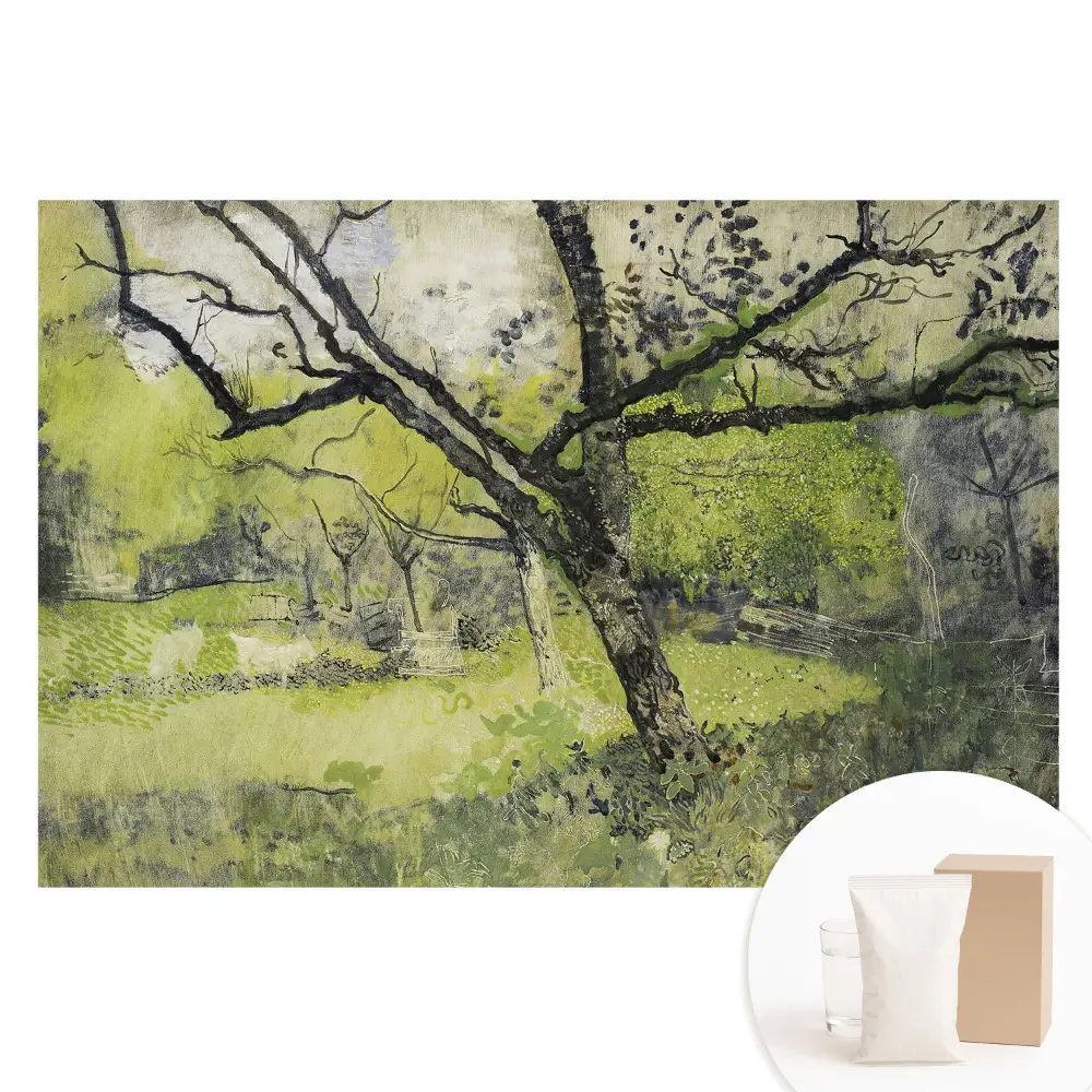 Papier peint photo intissé motif espace vert dans un arbre de parc