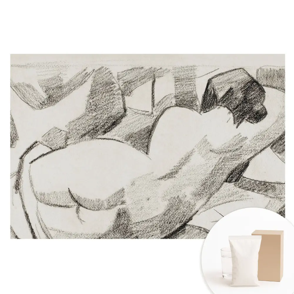 Papier peint photo grand format Figure allongée style impressionniste