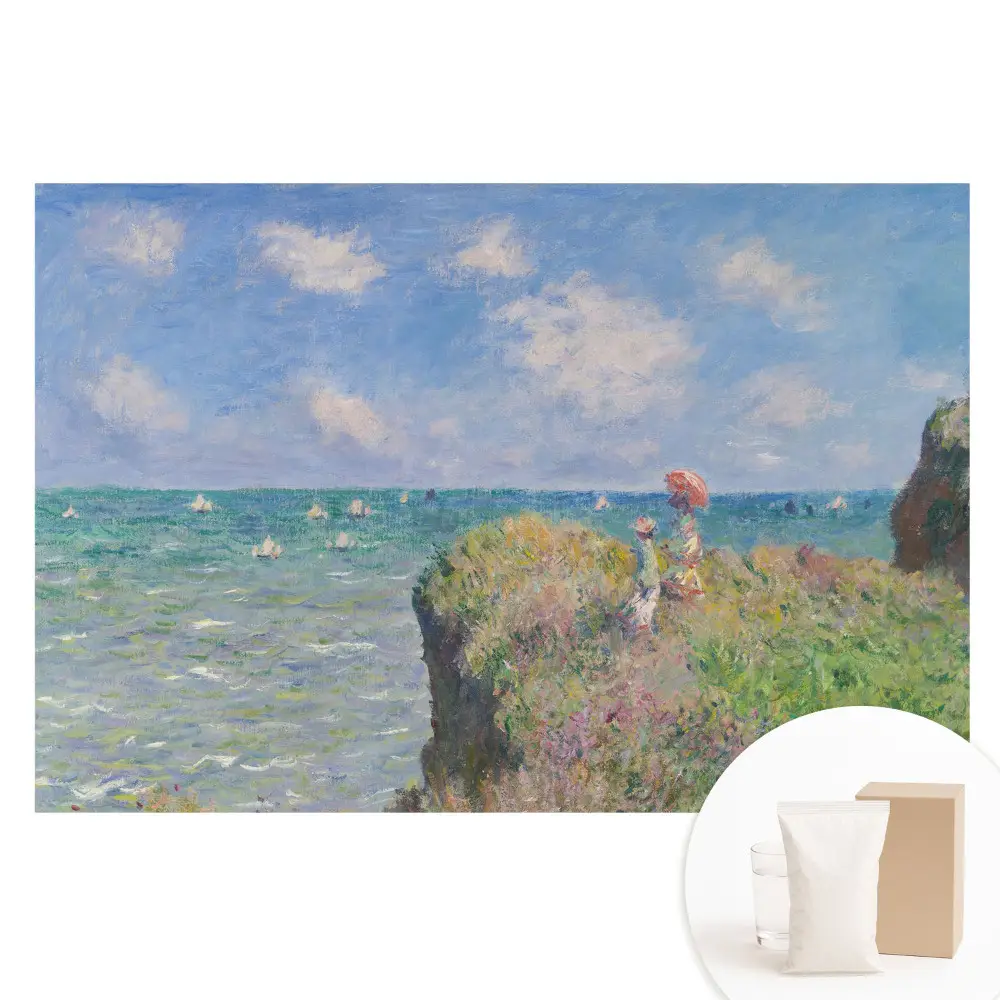 Papier peint panoramique sur intissé Paysage impressionniste de falaises et mer