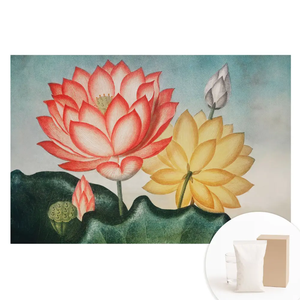 Papier peint intissé Fleurs de lotus style romantique