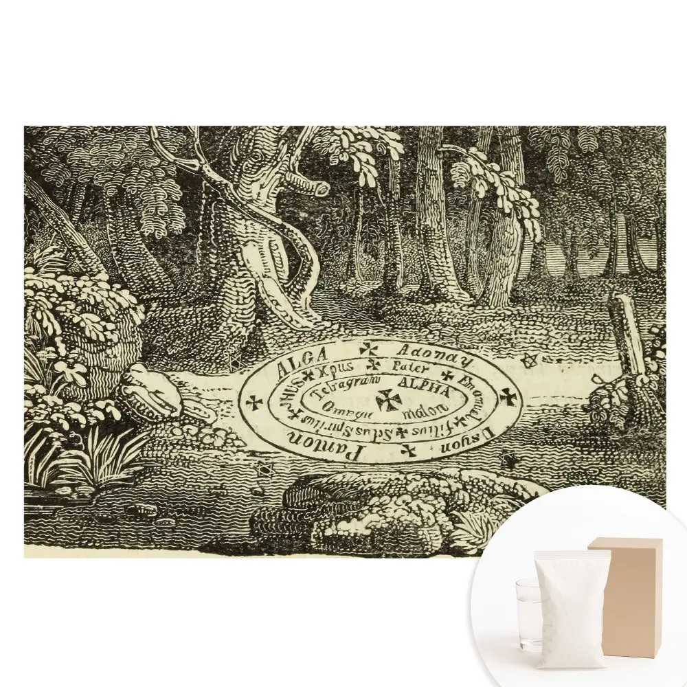 Papier peint panoramique intissé illustration forêt mystique