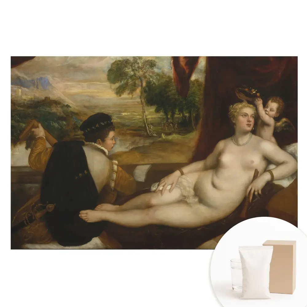 Papier peint panoramique intissé motif paysage avec personnages classiques