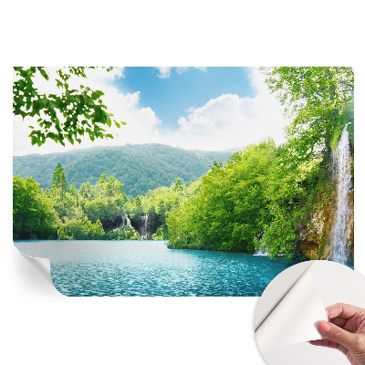 Papier peint photo autocollant pour la chambre Cascade naturelle