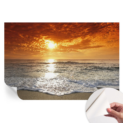 Papier peint photo autocollant pour la chambre vagues océaniques