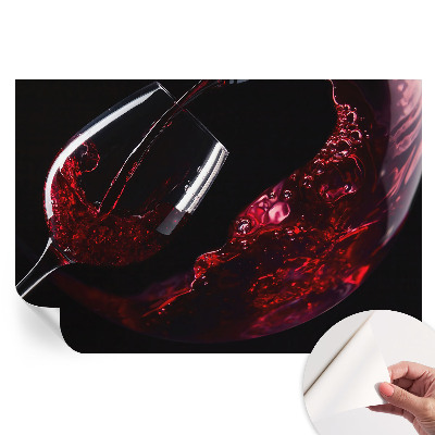 Papier peint photo moderne pour salon motif vin rouge