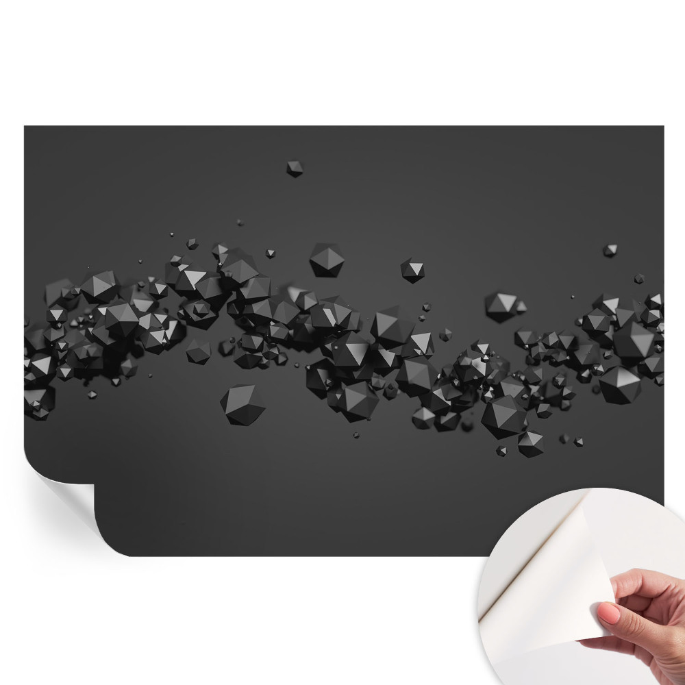 Papier peint autocollant pour le salon bosses noires