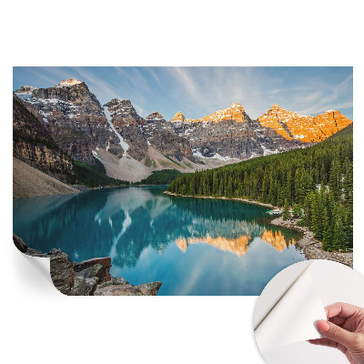 Papier peint photo moderne pour le salon Reflet de la montagne