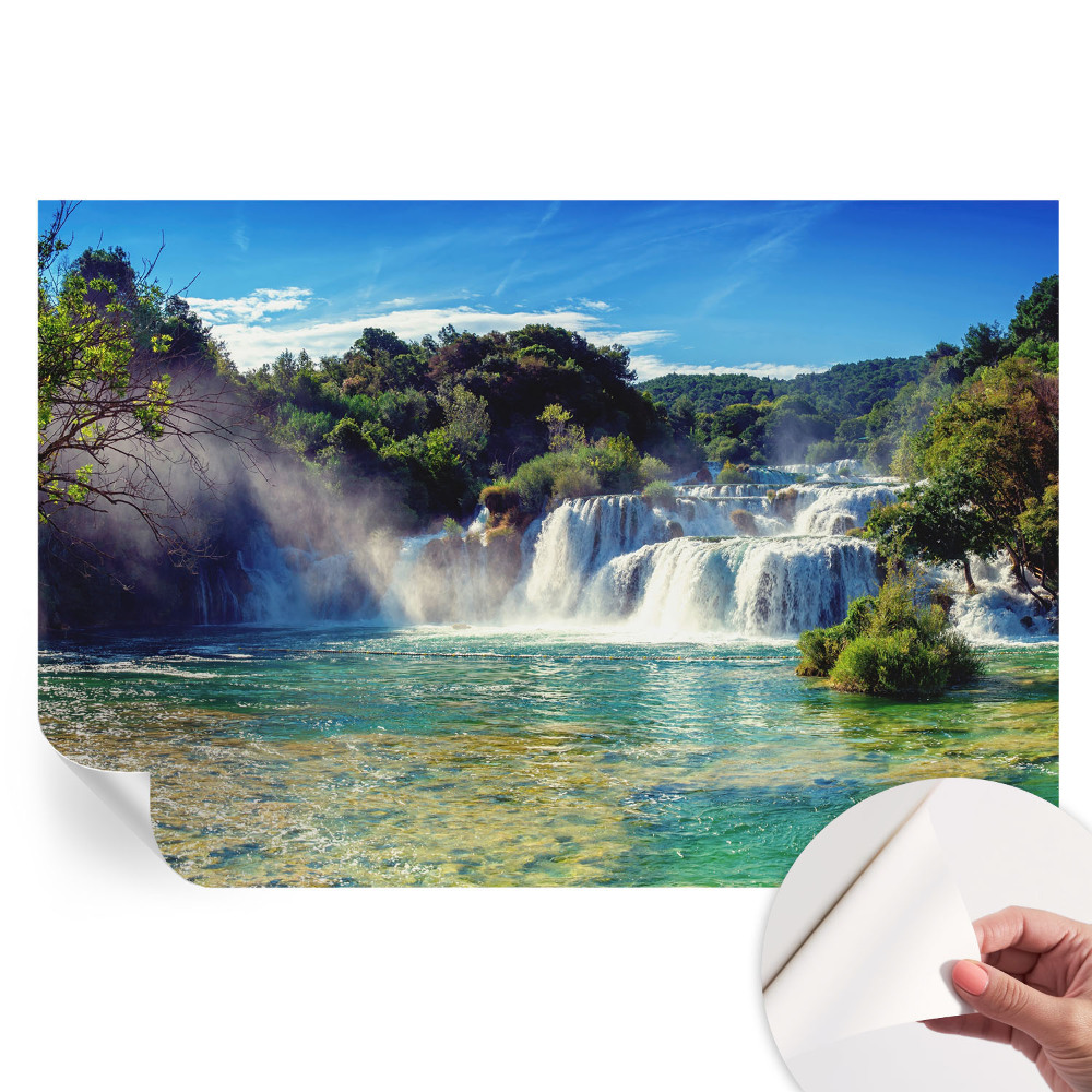 Papier peint photo moderne paysage de cascade pour salon