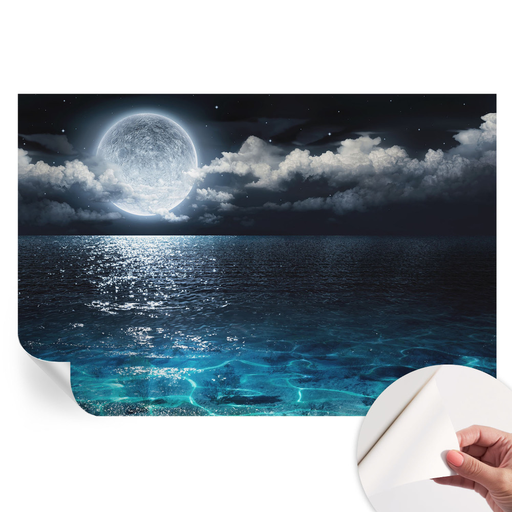 Papier peint photo autocollant pour chambre Mer nocturne