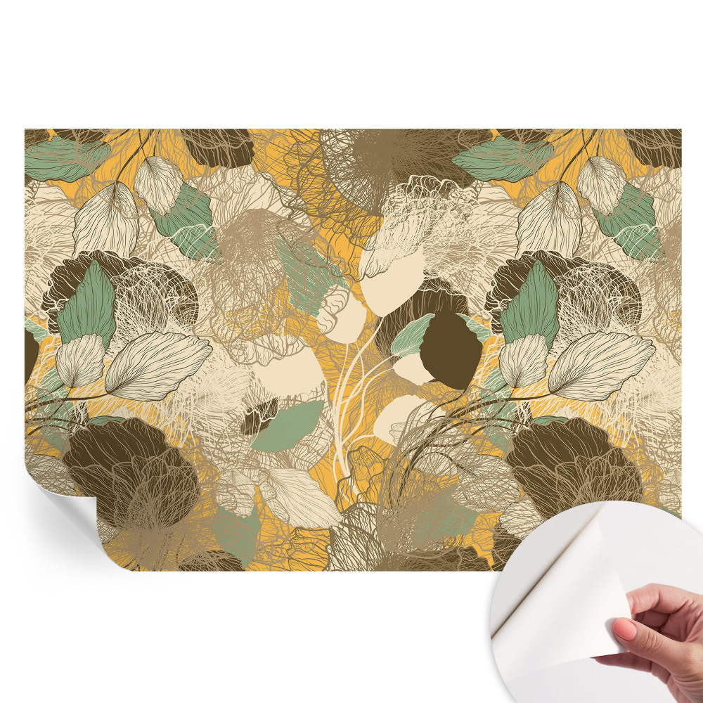 Papier peint autocollant pour le salon La beauté des plantes