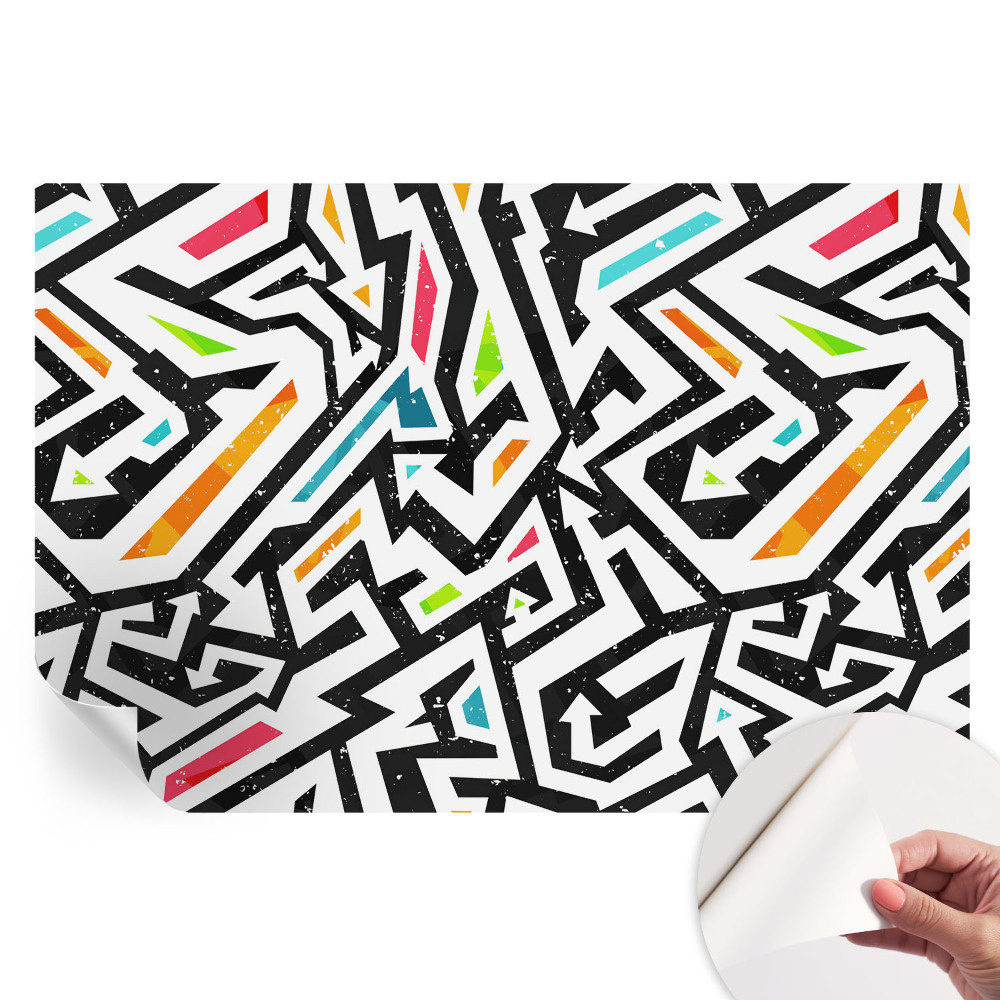 Papier peint autocollant à motif mosaïque abstraite