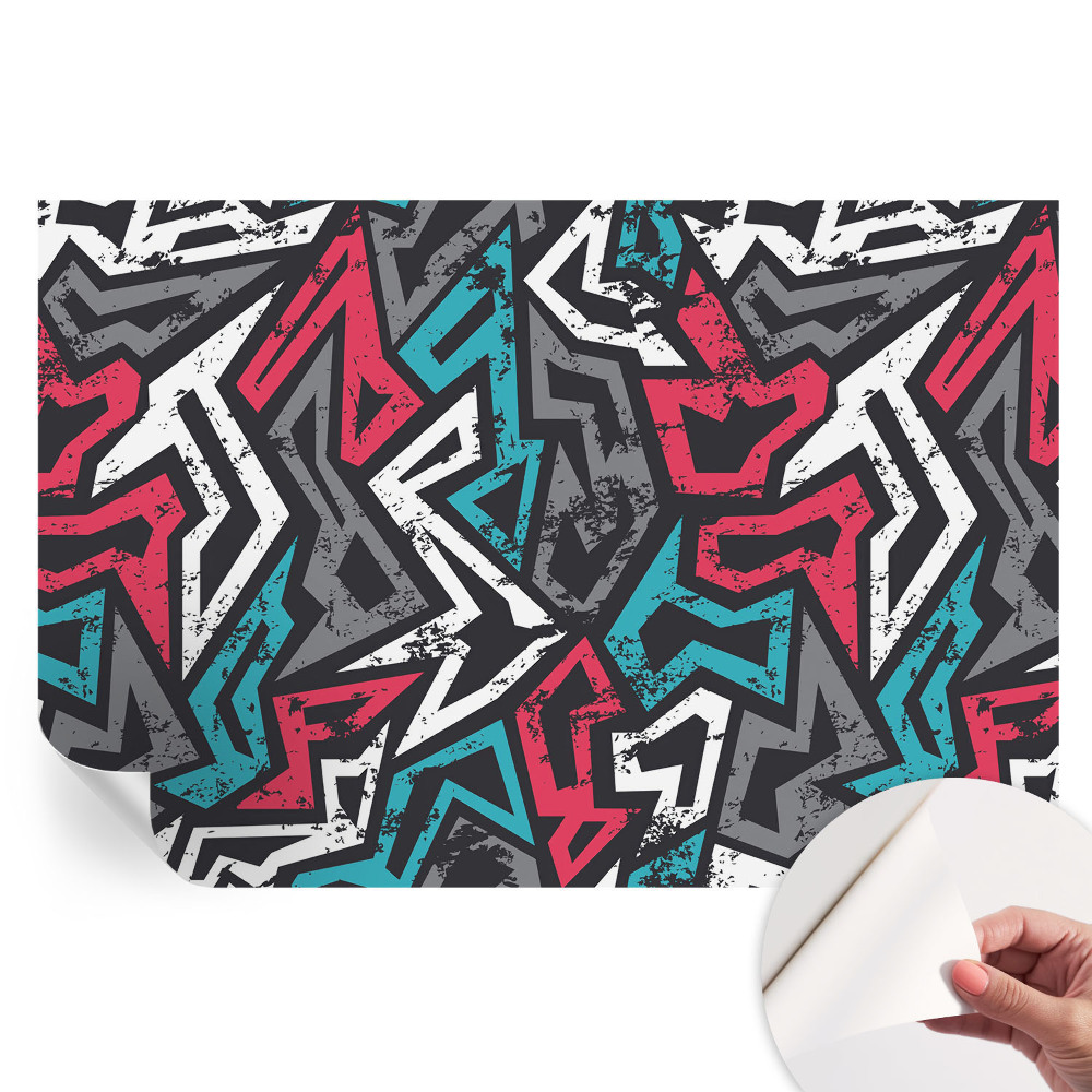 Papier peint autocollant pour salon motif mosaïque abstraite