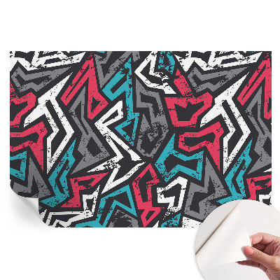 Papier peint autocollant pour salon motif mosaïque abstraite