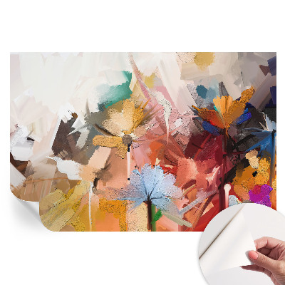 Papier peint photo autocollant pour la chambre Abstrait floral