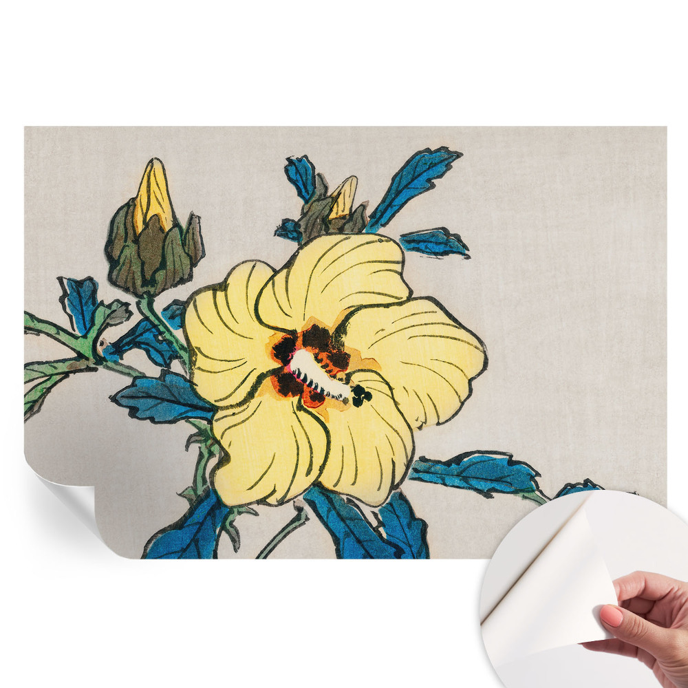 Papier peint photo moderne pour le salon fleur jaune