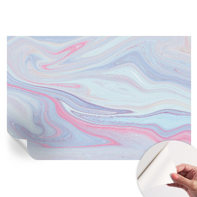Fresque murale autocollante Tourbillon pastel