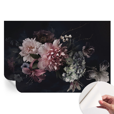 Papier peint photo autocollant pour la chambre composition florale