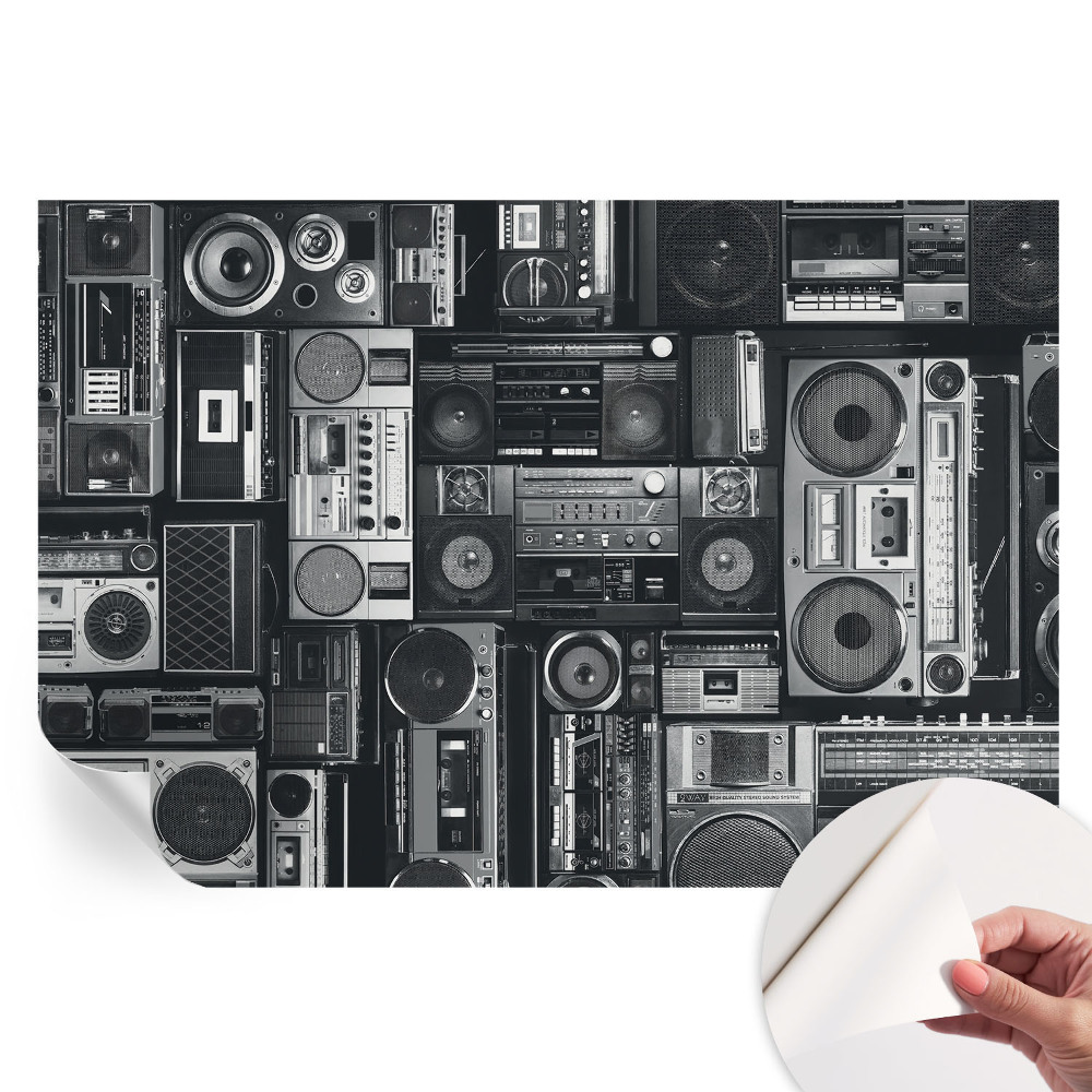 Papier peint autocollant pour le salon Radio rétro