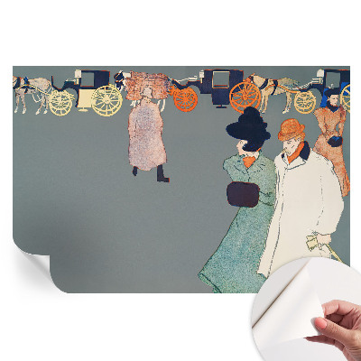 Fresque murale autocollante motifs costumes de coach