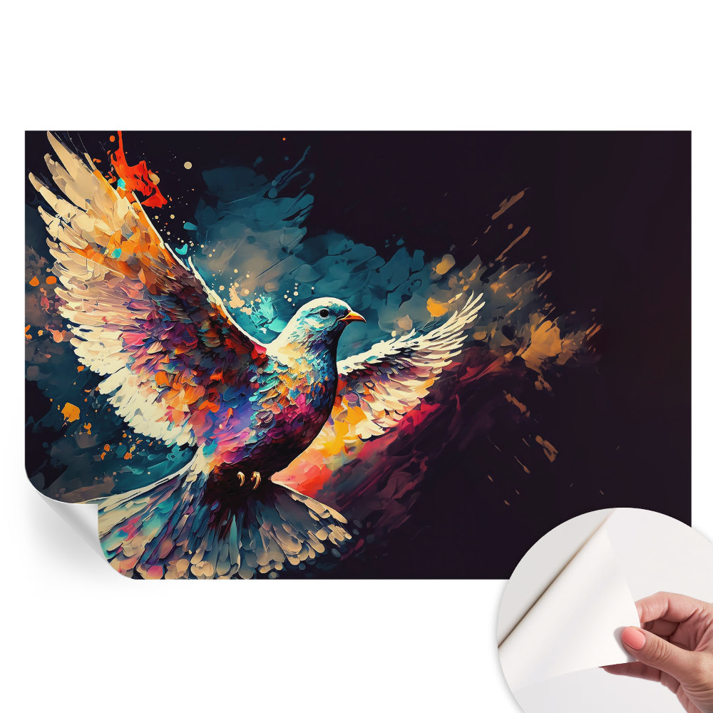 Papier peint photographique autocollant oiseau coloré
