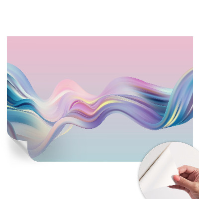 Papier peint autocollant pour le salon Vagues colorées