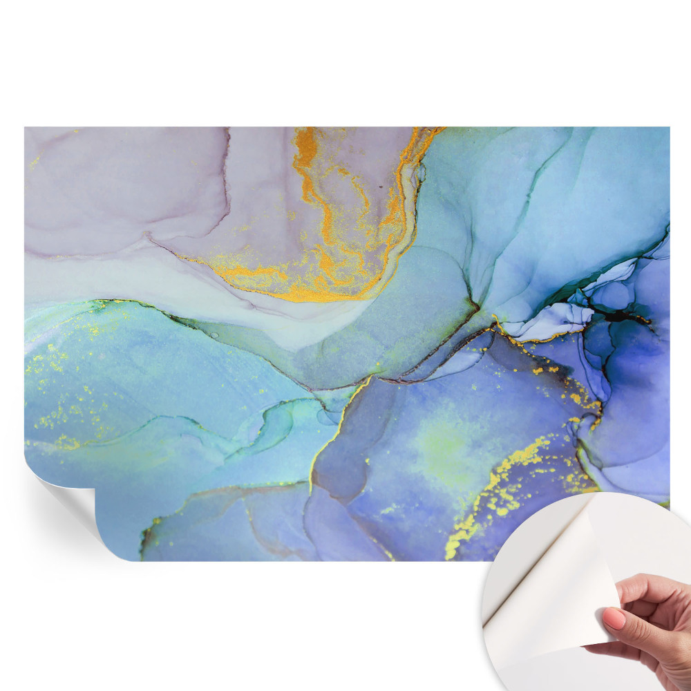Papier peint photo autocollant pour la chambre Formes aquarelles