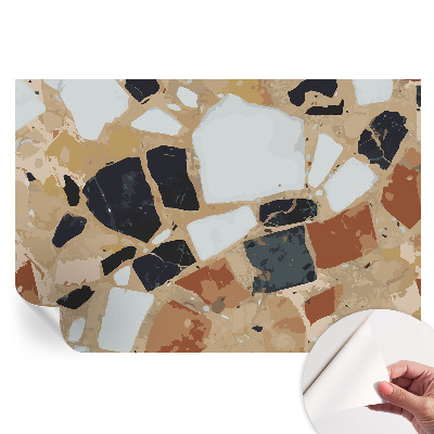 Papier peint autocollant salon motif pierres rustiques