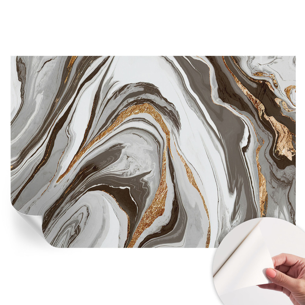 Papier peint photo autocollant pour chambre motif tourbillons de marbre