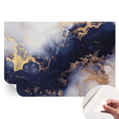 Papier peint photographique autocollant vagues bleu marine