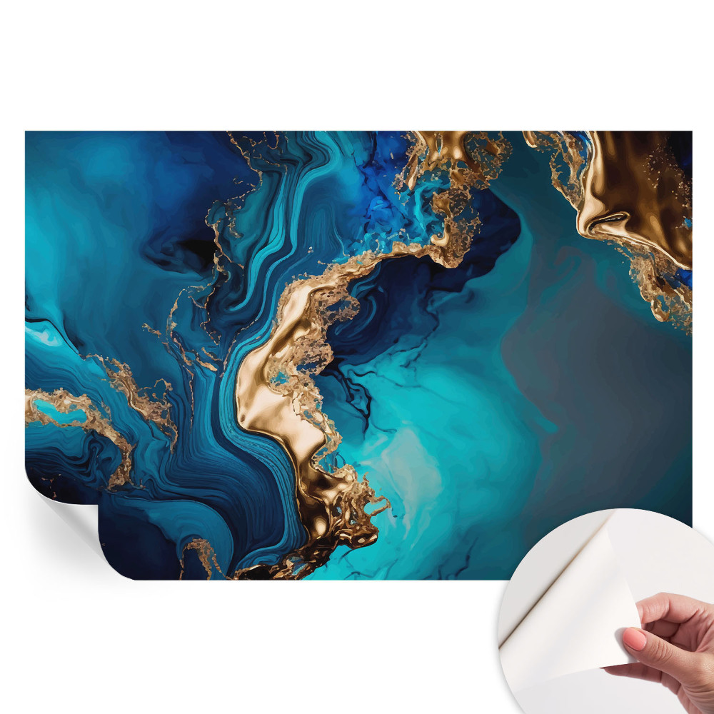 Papier peint autocollant pour le salon abstraction colorée