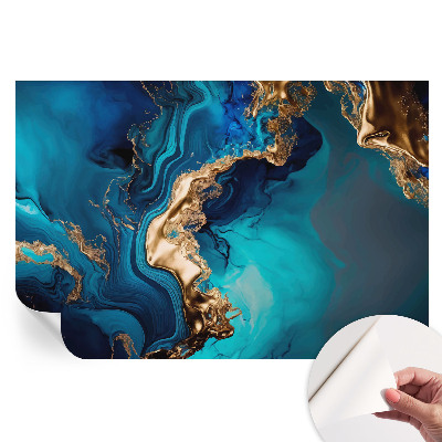 Papier peint autocollant pour le salon abstraction colorée