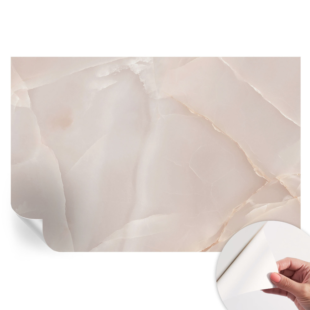 Papier peint autocollant marbre rose pour salon