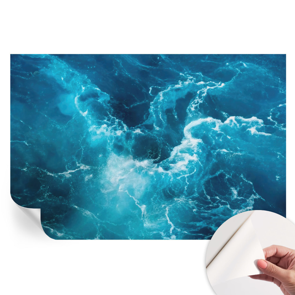Papier peint autocollant pour salon motif tourbillons marins