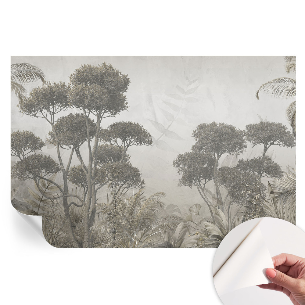 Papier peint photo autocollant jungle tropicale pour chambre