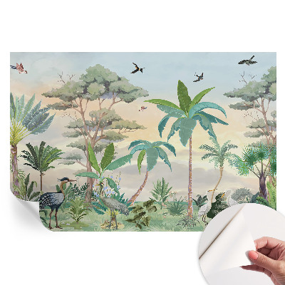 Papier peint autocollant pour le salon flore exotique