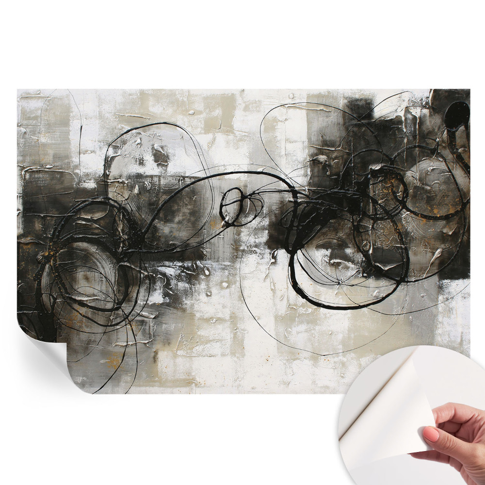 Papier peint autocollant motif vortex abstrait pour salon