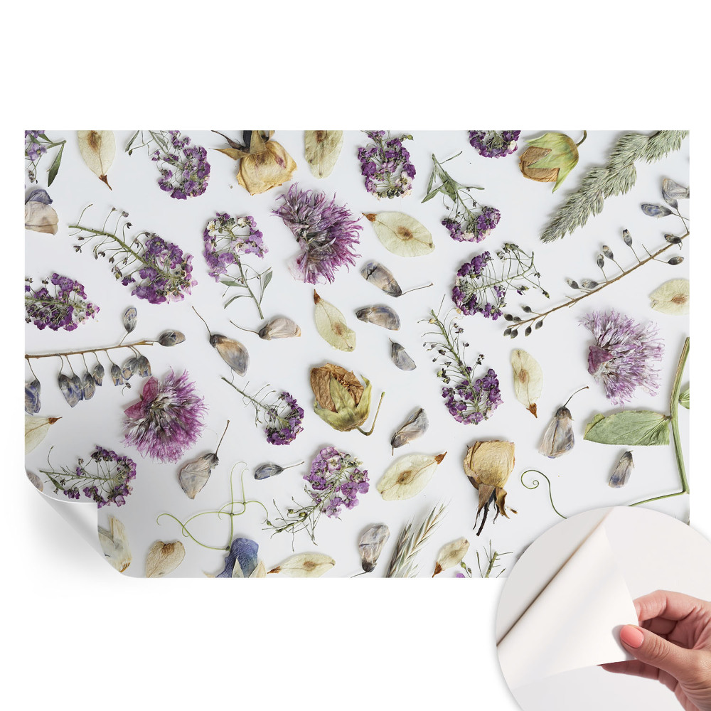Papier peint photo autocollant pour la chambre Fleurs séchées