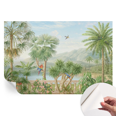 Papier peint photo moderne pour salon motif paysage exotique
