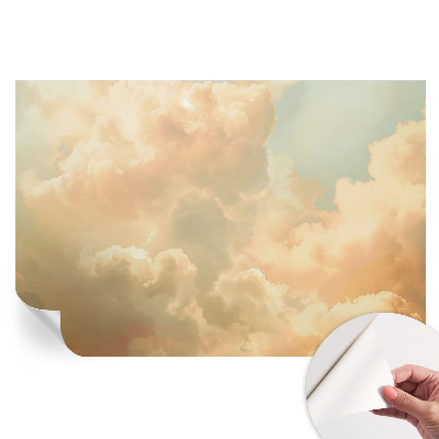 Papier peint autocollant pour salon motif nuages éthérés