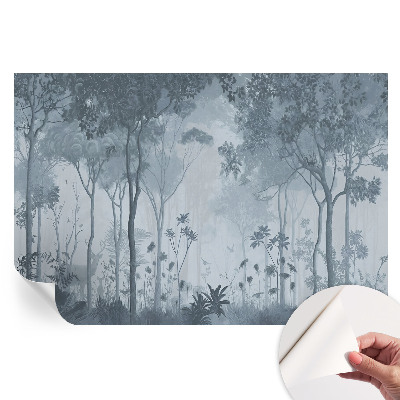 Papier peint photo moderne pour salon motif mystique de forêt